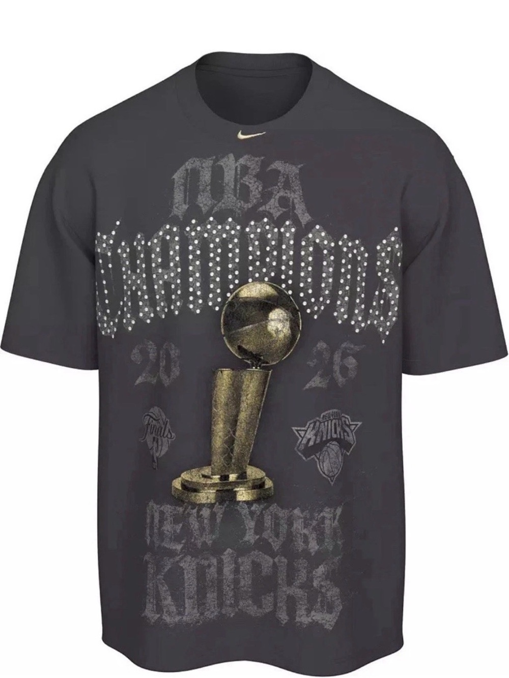 New York Knicks Nike NBA Finals Champions Locker Room Crystal Edition T-Shirt XL